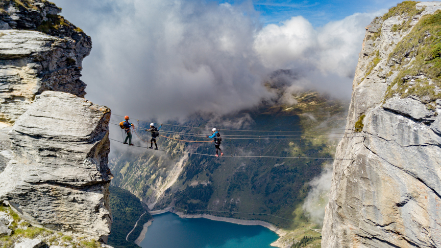 Via Ferrata in the French Alps.